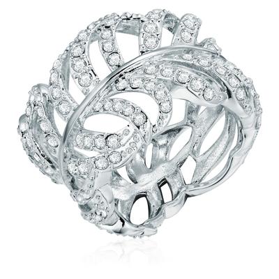 Fingerring LULU & JANE "LJ203" Gr. 56, silber, Fingerringe, Damen, 56, Metall, 19,2mm, Fingerring, Metall-Legierung