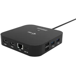 i-tec USB-C Dual HDMI Docking Station, Power Delivery 100W