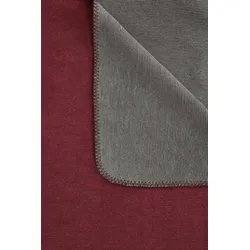 Wohndecke DUO COTTON MELANGE (BL 150x200 cm) - rot - BL 150x200 cm