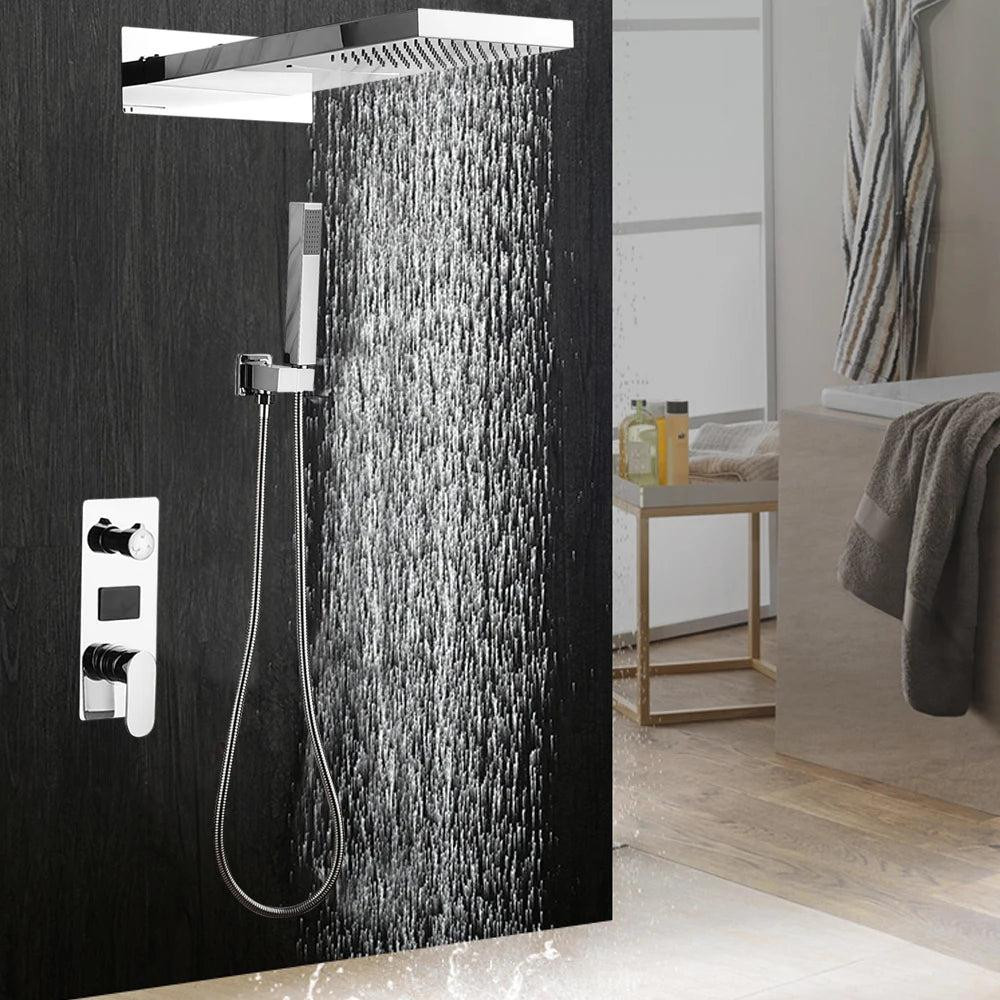 Selius Inbouw Digitale Douche Set met Regendouche en Douchewand