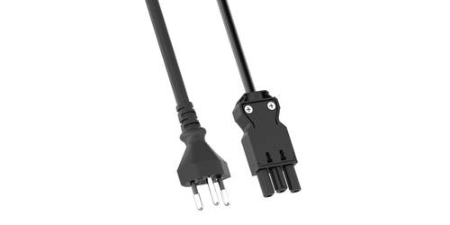 Bachmann 375017 Strom Netzkabel Schwarz 3m