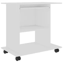 Helloshop26 - Computertisch Arbeitsplatz Computermöbel Schreibtisch 80 x 50 x 75 cm weißes Holzwerkstoff 02_0023717