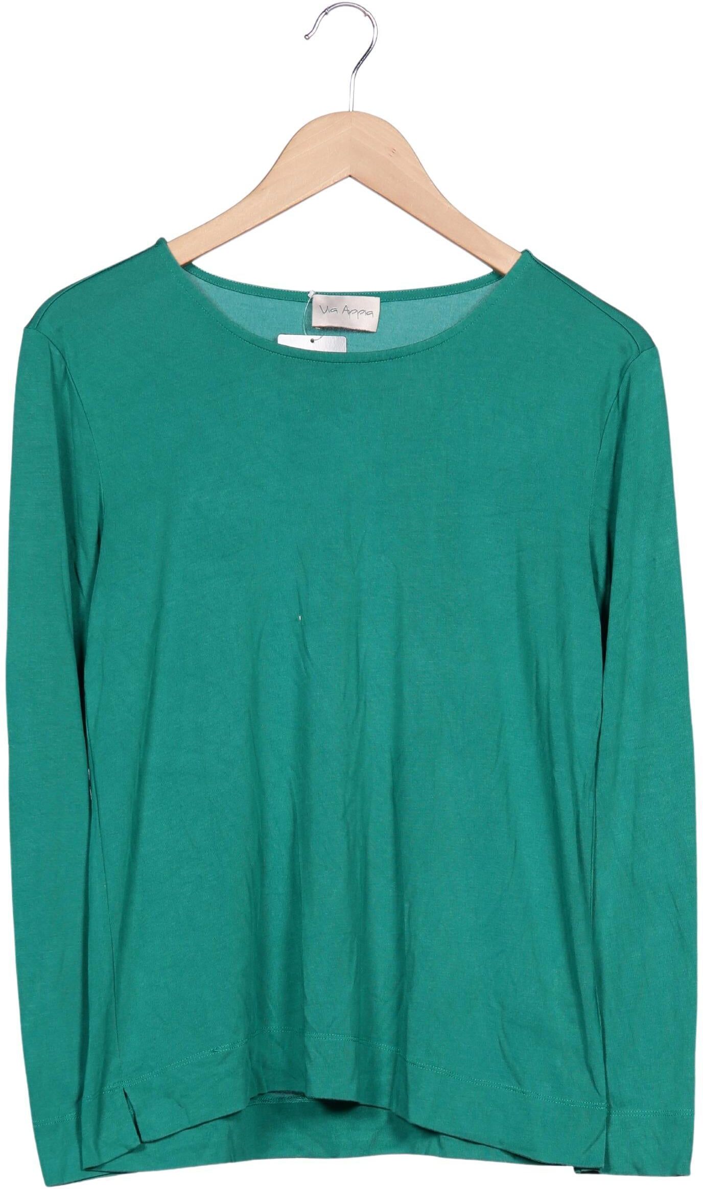 Via Appia DUE Damen Langarmshirt, Grün, Gr. EU 38, Modal / Synthetik - Second Hand