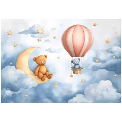 FOTOTAPETE Wolken Ballons Blau 350x250 cm