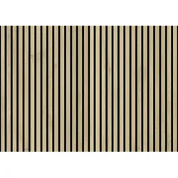ter Hürne SilentDesign Akustikpaneele Eiche Werra ausdrucksstark weiß naturgeölt, sägerau Langpaneel 1-Side Collection 1-seitig furniert 3000x21x520 mm