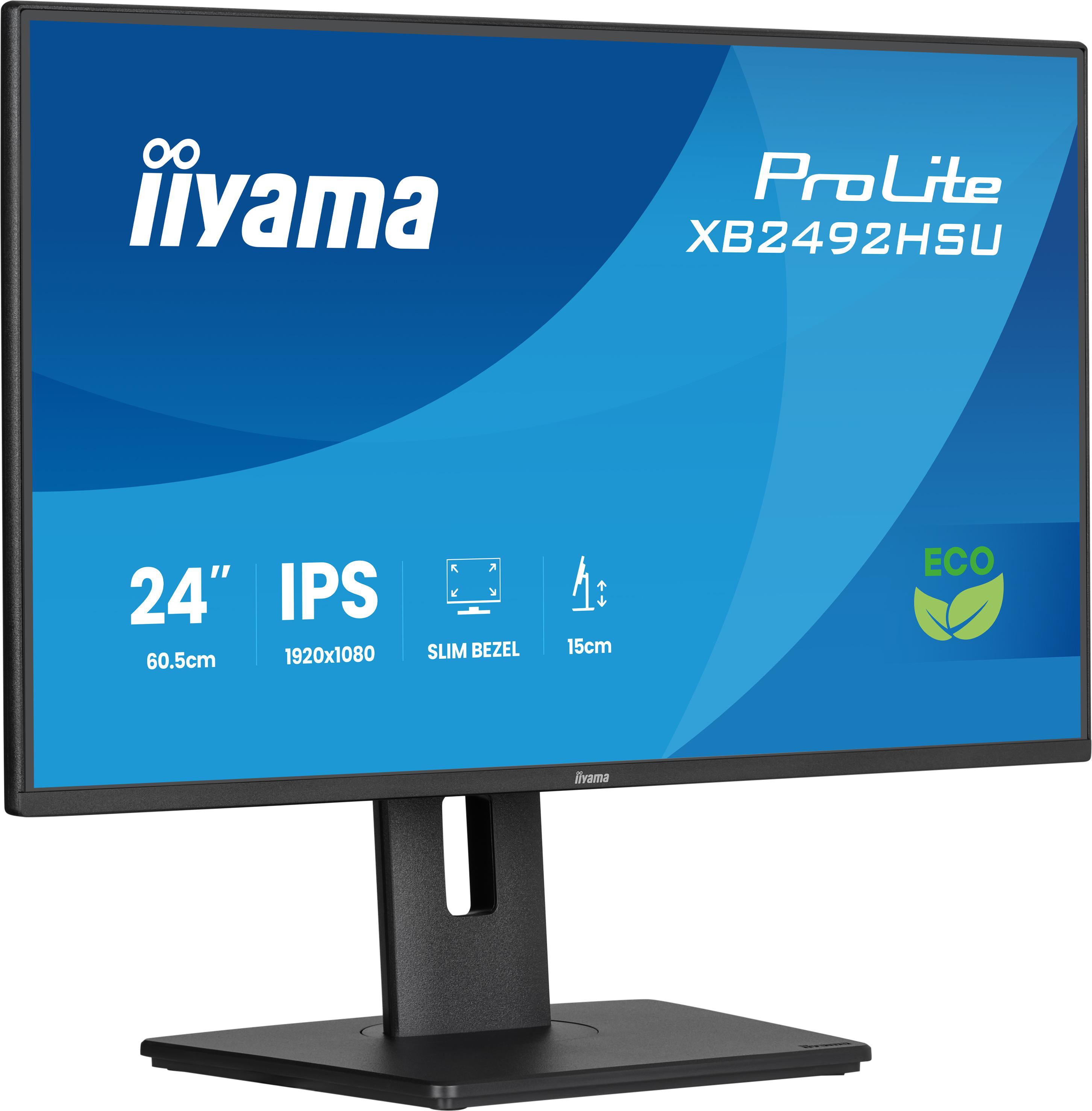 iiyama ProLite XB2492HSU-B1 24" IPS Green Choice 16:9 120 Hz Monitor