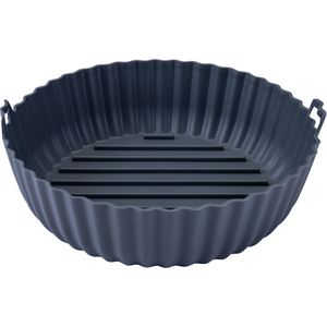 Fackelmann Backform 45103, aus Silikon, Ø 19 cm, aschgrau, für Heißluftfritteuse
