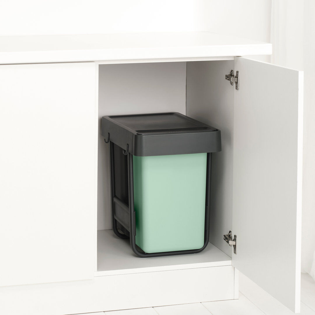 Brabantia Sort & Go Built-in Bin Dark Grey / Jade Green 2x15L