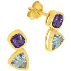 Fascination by Ellen K. Ohrringe Gold 375 Blautopas (beh.) + Amethyst
