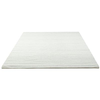 Wollteppich THEKO "Molde - 14003", grau, B:190cm H:5mm L:290cm, Schurwolle, Teppiche, Fransenteppich, reine Wolle, handgewebt, Scandi, Rauten Muster, mit Fransen