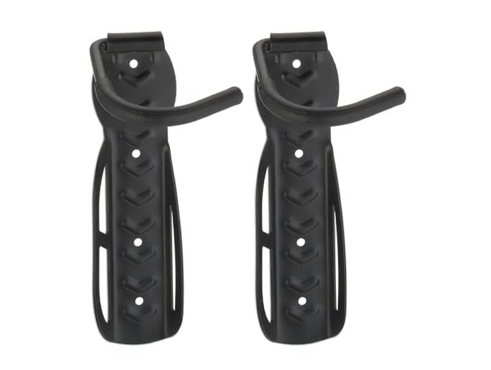 Relaxdays Lot de 2 Supports muraux pour vélo\, à Suspendre\, Noir