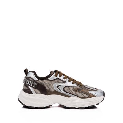 Sneaker PLEIN SPORT "Running-Sneaker", Herren, Gr. 44, Normalschaft, braun (44, schwarzbraun), Schuhe Sneaker