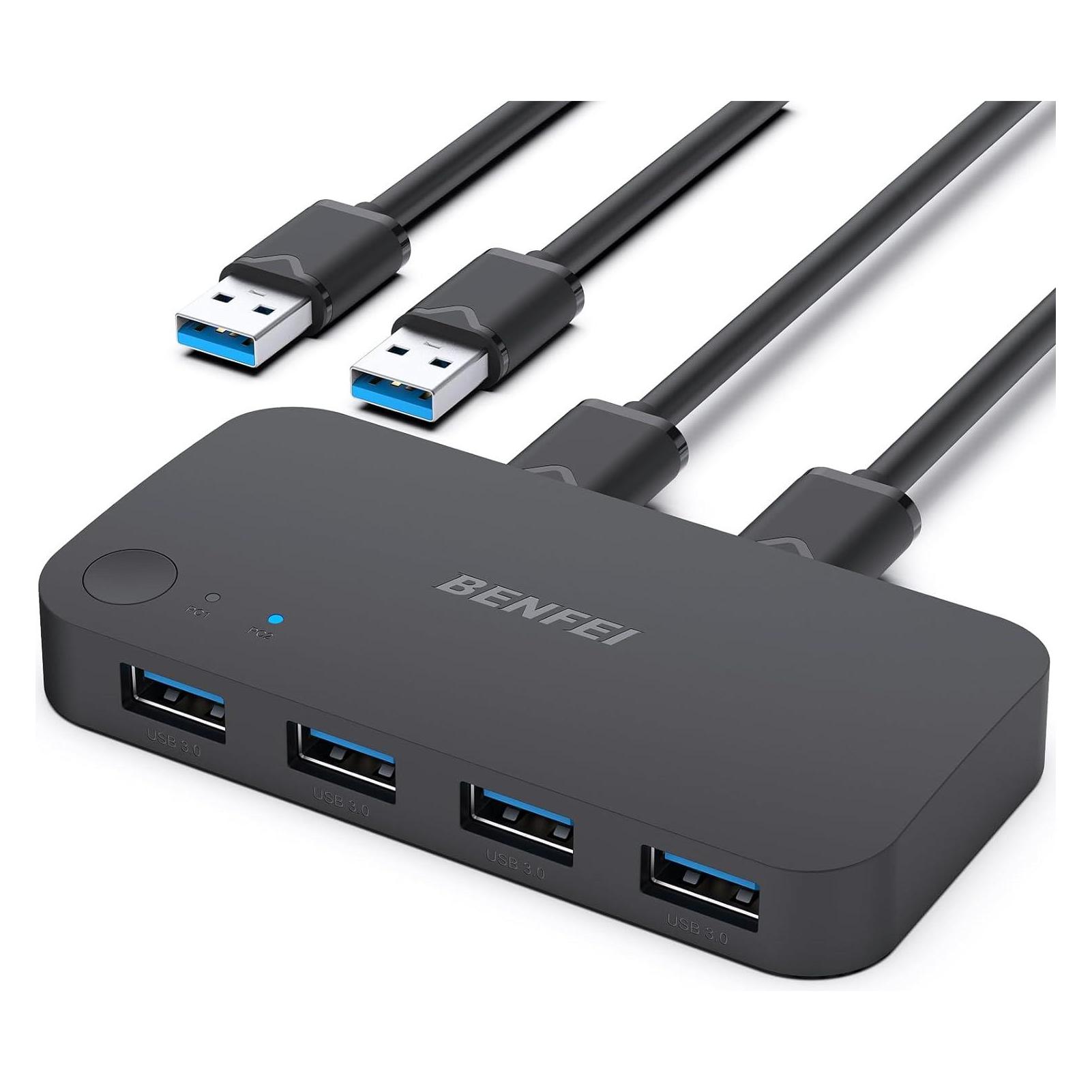 Benfei switch USB 3.0 4 port for four devices black (70109558)