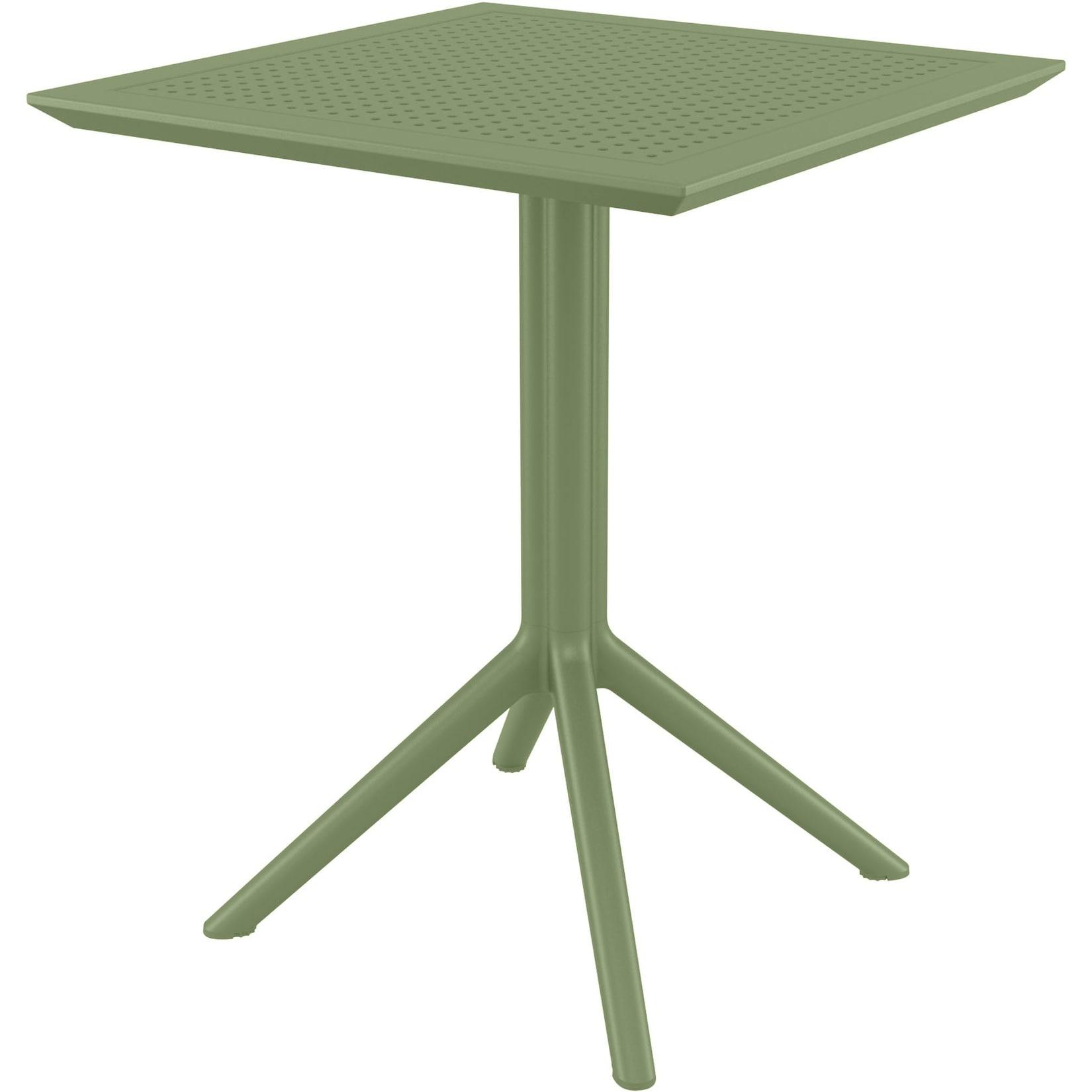CLP Klapptisch wetterfest Sky, platzsparender Gartentisch rund oder eckig, Balkontisch klappbar aus Kunststoff für Balkon,Terrasse und Garten