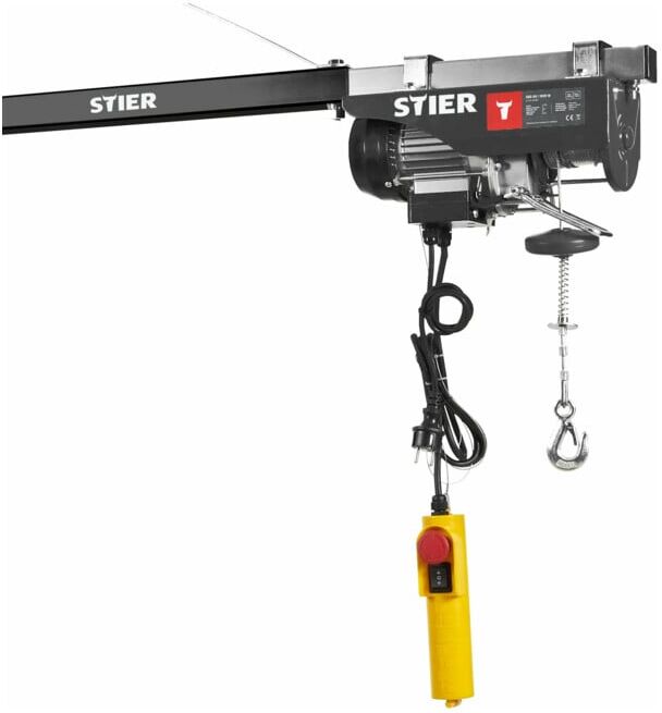 Palan de traction à câble électrique STIER 999kg, 1600W (904382)