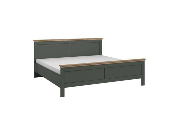 Petits-meubles Bett 160/200 Martin Grün und Holz, Holzwerkstoff, 160x200 cm, Schlafzimmer, Bett