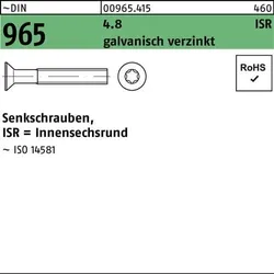 Senkschraube DIN 965 ISR M4x20-T20 4.8 galv.verz. 2000St.