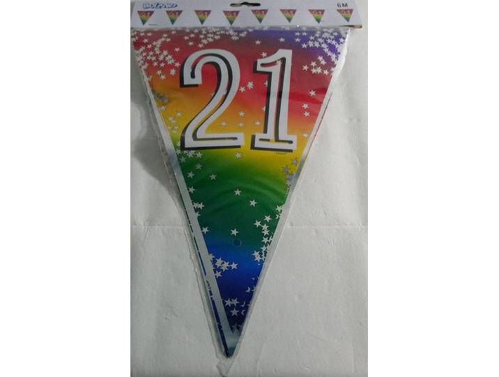 Boland - Folievlaggenlijn Rainbow '21' - 6 meter - Multi
