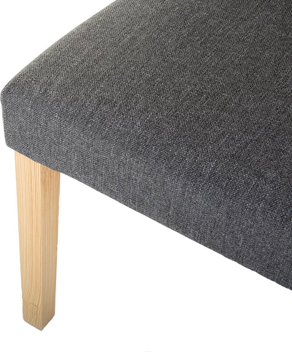 BROADWAY Eetkamerstoel - Donkergrijs - Polyester