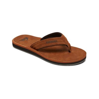 Sandale QUIKSILVER "Carver Nubuck", Herren, Gr. 9(42), braun (braun, braun, braun), Obermaterial: Synthetikmaterial / Futter: Textil / Außensohle: Gummi., Schuhe Sandale