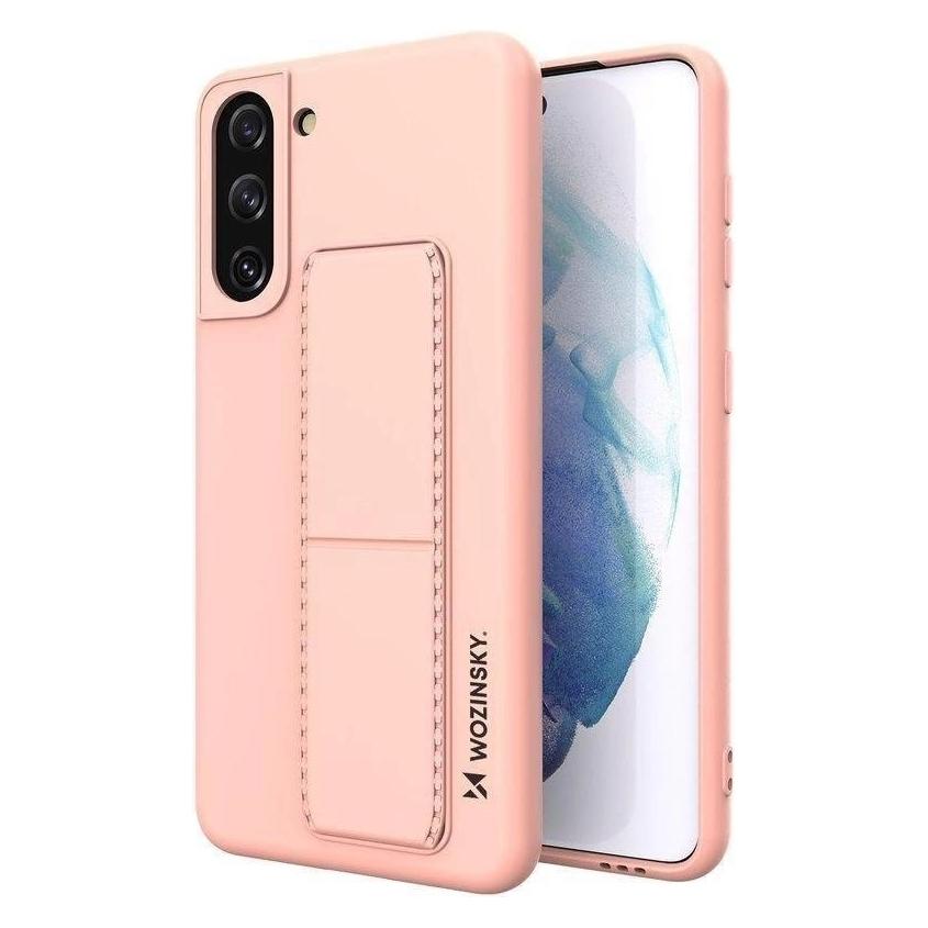 Wozinsky Kickstand Case Silicone Stand Cover for Samsung Galaxy S21 + 5G Pink (Samsung Galaxy S21+ 5G) (Wozinsky Kickstand Samsung S21 Plus Rose Gold)