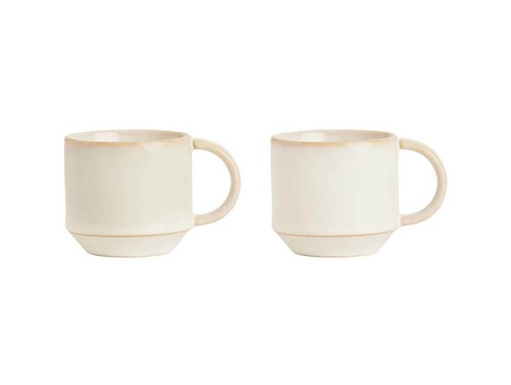 Espressotassen-Set OYOY Alt Weiss Steingut H 5.5 cm 200 ml - Espressotassen-Set