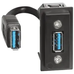 Legrand K4285P LivingNow 1-moduliger Einsatz USB-A mit Anschlusskabel und Stecker