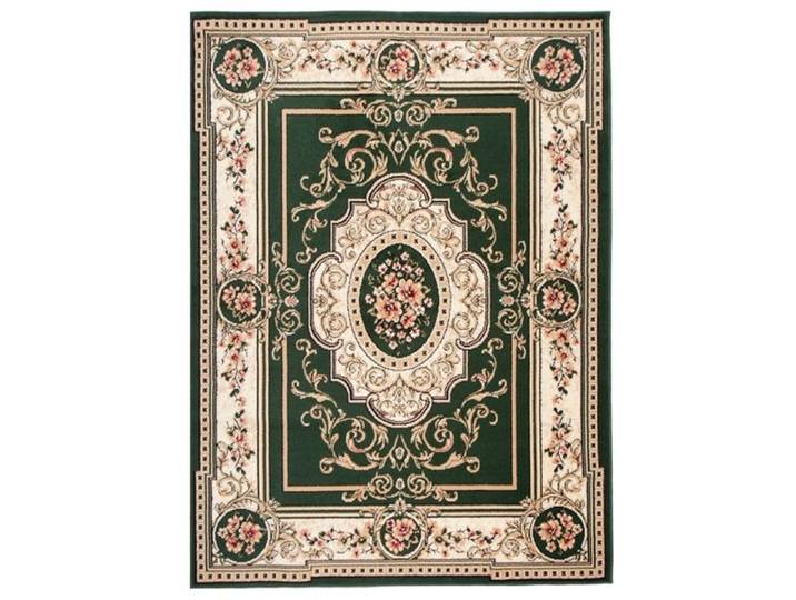 TAPISO Tapis Salon Chambre ATLAS Vert Crème Médaillon Polypropylène Intérieur 180x250 cm