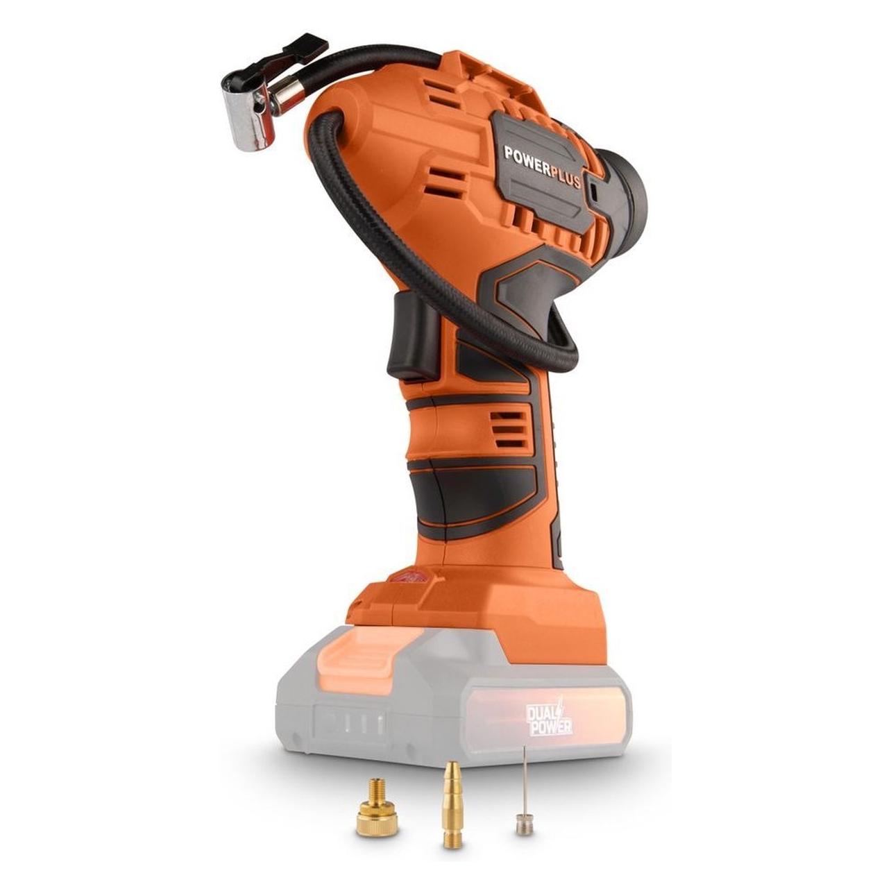 Powerplus Dual Power Luftpumpe 20V - excl. Akku und Ladegerät - 3 Acc. (POWDP7020)