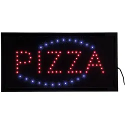 Securit® LED-Schild "Pizza" – RGB LED-Licht mit verschiedenen Programmen – 220 V AC Adapter – 130 cm Kabel