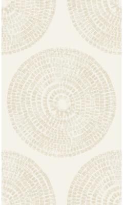 Roommates Nikki Chu Taupe Medali Peel and Stick Wallpaper