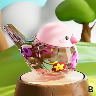 Friendly Fresh Finds Colorful Bird Water Whistle Pipe Fun ABS Bird Toy For Kids, Perfect For Birthdays pink