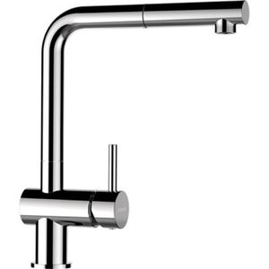 SCHOCK Küchenarmatur Epos 540120CHR, Chrom, Hochdruck, 180° schwenkbar, ausziehbarer Auslauf