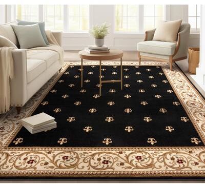 Well Woven Barclay Fleur De Lis Traditional Oriental Living Room Rug