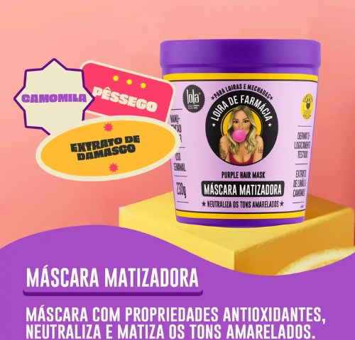 Lola Cosmetics Loira de Farmácia Máscara Matizadora 250gr