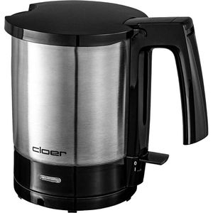 Cloer Wasserkocher 4700, schwarz-silber, 1,5 Liter, 2000 Watt, mit Edelstahlgehäuse