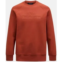 PEAK PERFORMANCE Herren Sweatshirt M Original Crew-SPICED, Größe XL in Rot Rot