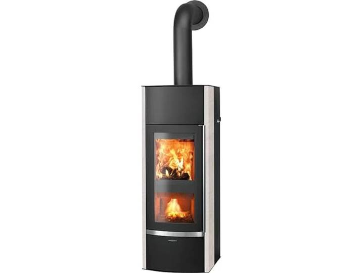 Oranier 7870 87 Hektos Aqua Wasserführender Holzvergaserofen Stahl Schwarz/Kalkstein Creme/A+