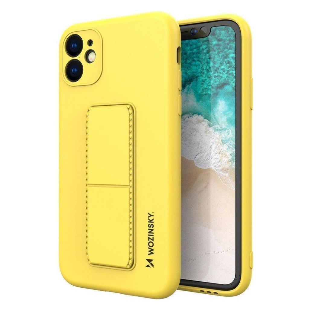 Wozinsky Kickstand Case Silicone Stand Cover for Samsung Galaxy A72 4G Yellow (Samsung Galaxy A72) (Wozinsky Kickstand Samsung A72 4G Yellow)