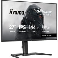 G-Master GB2741QSU-B1 Black Hawk, Gaming-Monitor 68.6 cm (27 Zoll), schwarz (matt), QHD, IPS, HDMI, DP, G-Sync komp., USB-Hub, Höhenverstellung, 144Hz Panel
