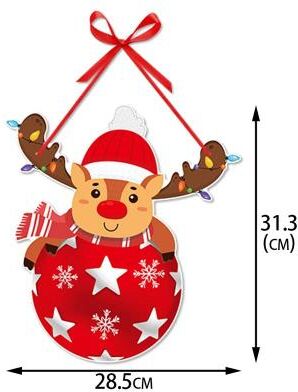 Uplift Treasures Merry Christmas Santa Snowman Door Hanging Ornament e