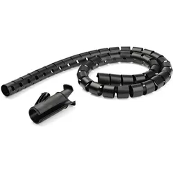 StarTech, Kabelschutz + Kabelführung, CMSCOILED2 Kabelbündelschlauch (2,5 m, 25mm / 1 Zoll Durchmesser, erweiterbarer (Kabelschlauch, 250 cm)