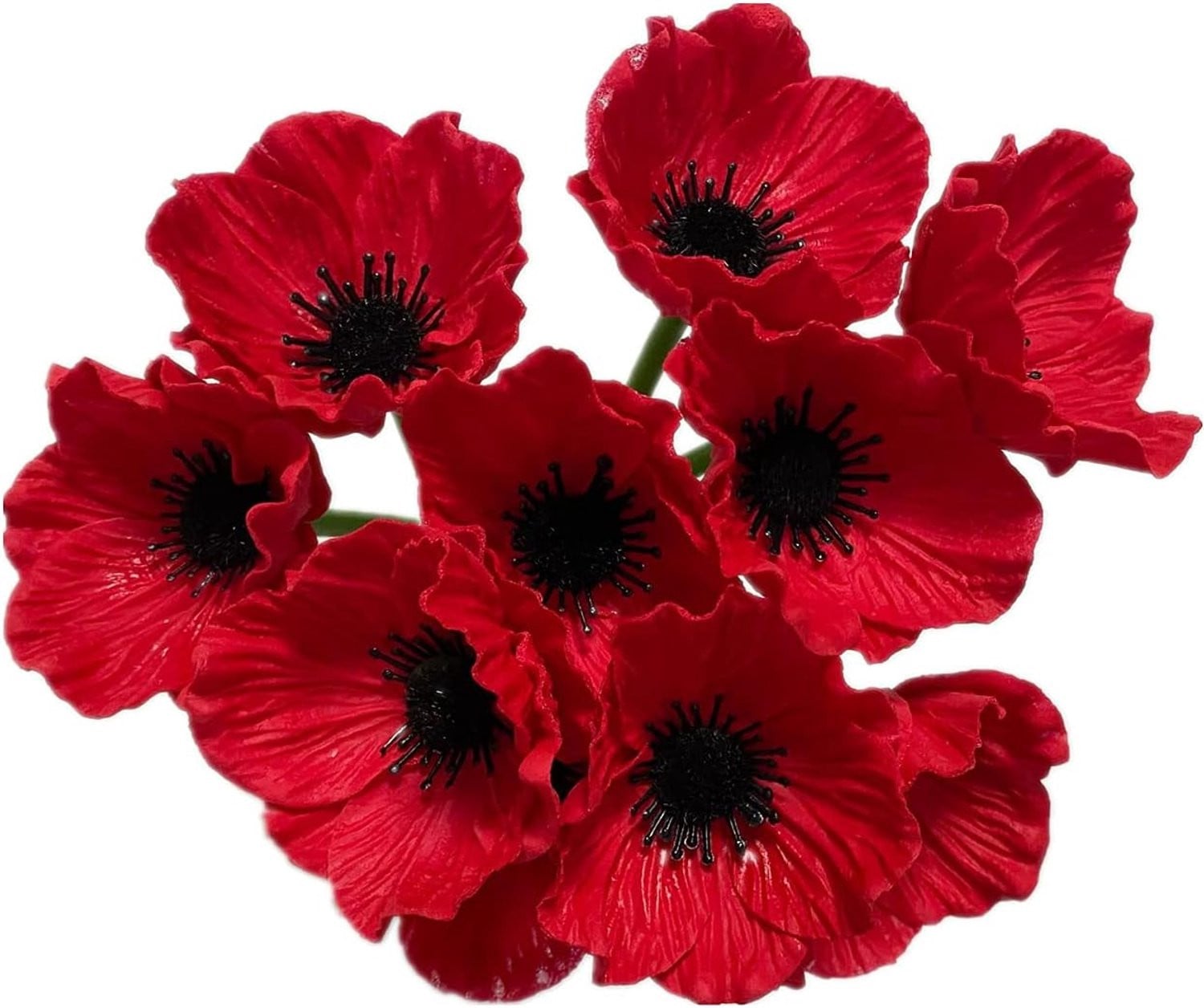 10 Realistische Kunstbloemen Klaprozen - Rood PU Decoratie