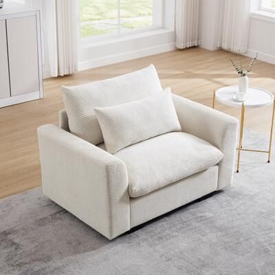 GDFStudio - Montague Corduroy Deep Seat Single Sofa