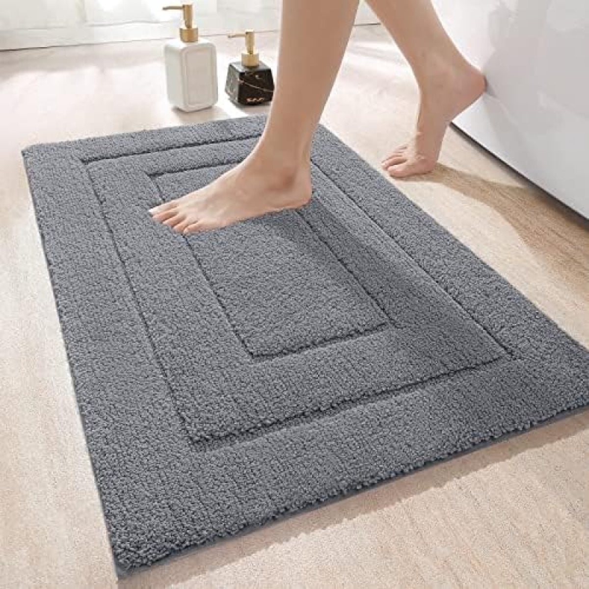 Zachte waterabsorberende badmat, machinewasbaar, 60 x 90 cm