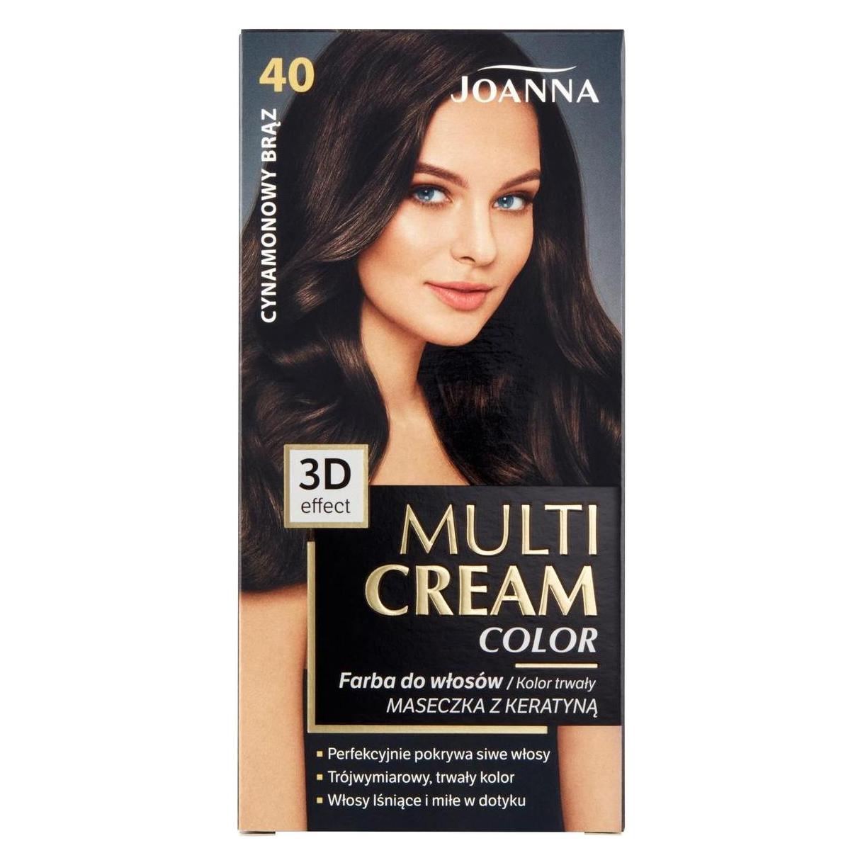 Joanna Multi Cream Color Hair Dye 40 Cinnamon Bronze (Cinnamon Bronze, Cinnamon Brown, Cynamonowy Brąz, Zimtbraun) (33080471)