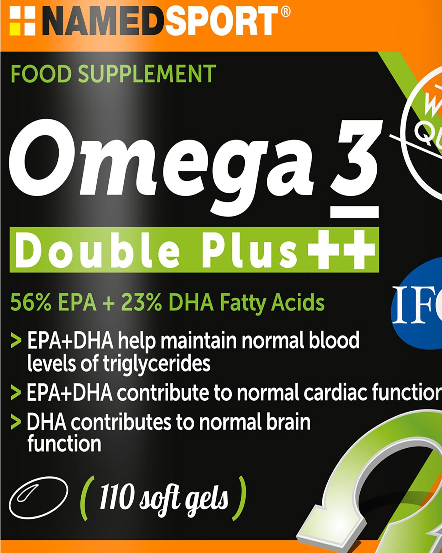 NAMED SPORT Omega 3 Double Plus +110 Softgel - Proteine Polvere - Color Mix UNICA