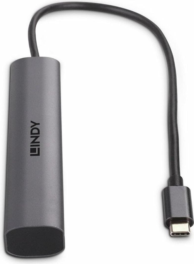 Lindy 43384 USB-C naar USB 3.2 Gen 2 Type-C adapter, 10000 Mbit/s, grijs