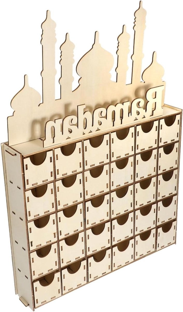 Ramadan Advent Kalender Houten Telkalender met Lades - Multi - 44.5 cm