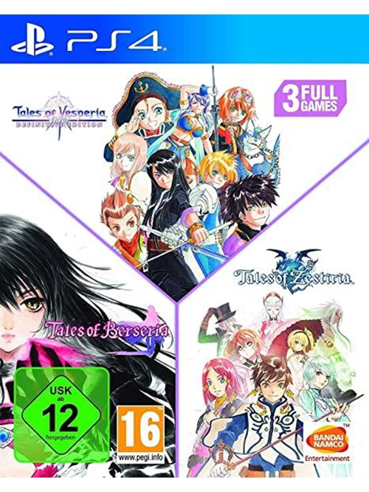 Tales Of Compilation: Vesperia + Berseria + Zestiria - Sony PlayStation 4 - RPG - PEGI 12